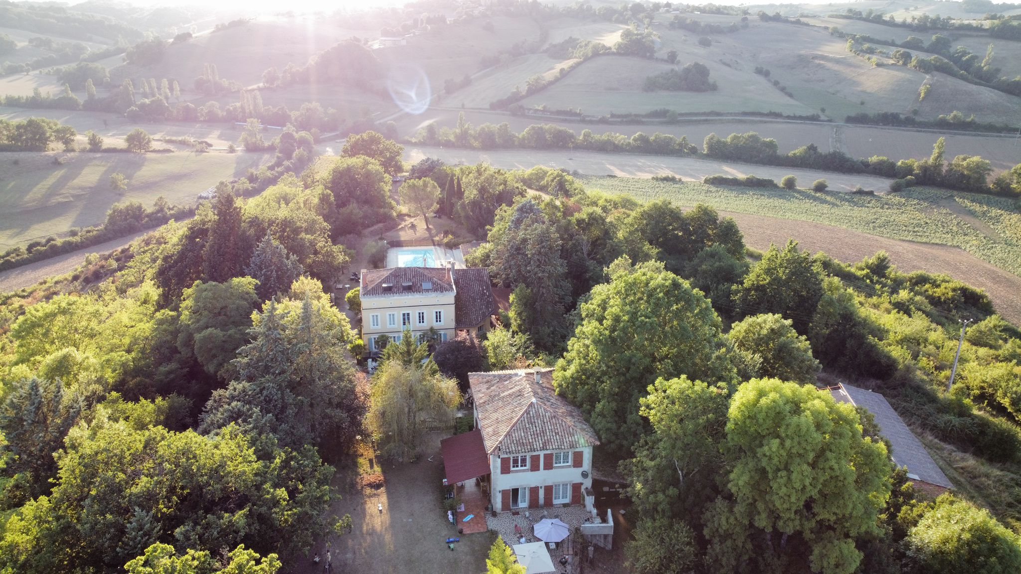Domaine de Figarol vanuit de lucht